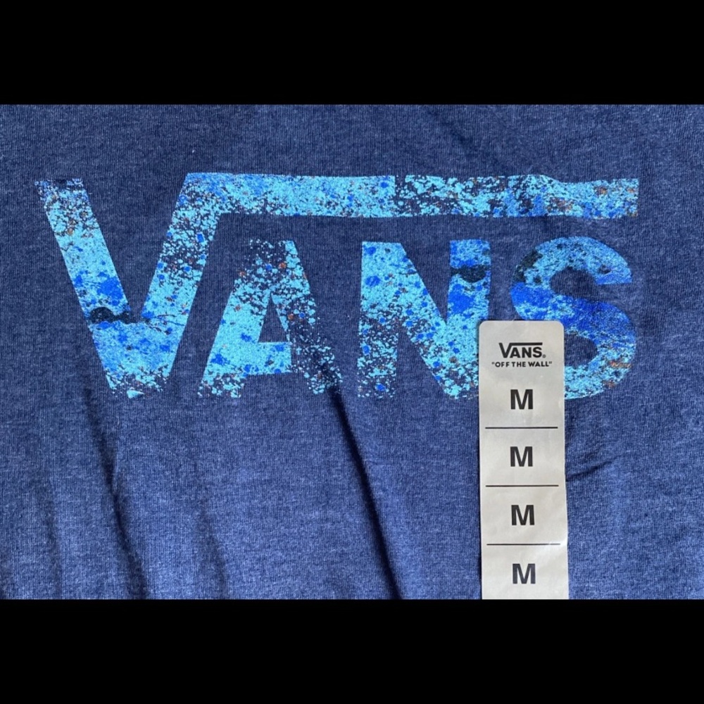 NWT Men’s VANS Classic Logo T-Shirt Navy Blue Size Medium - Picture 3 of 3